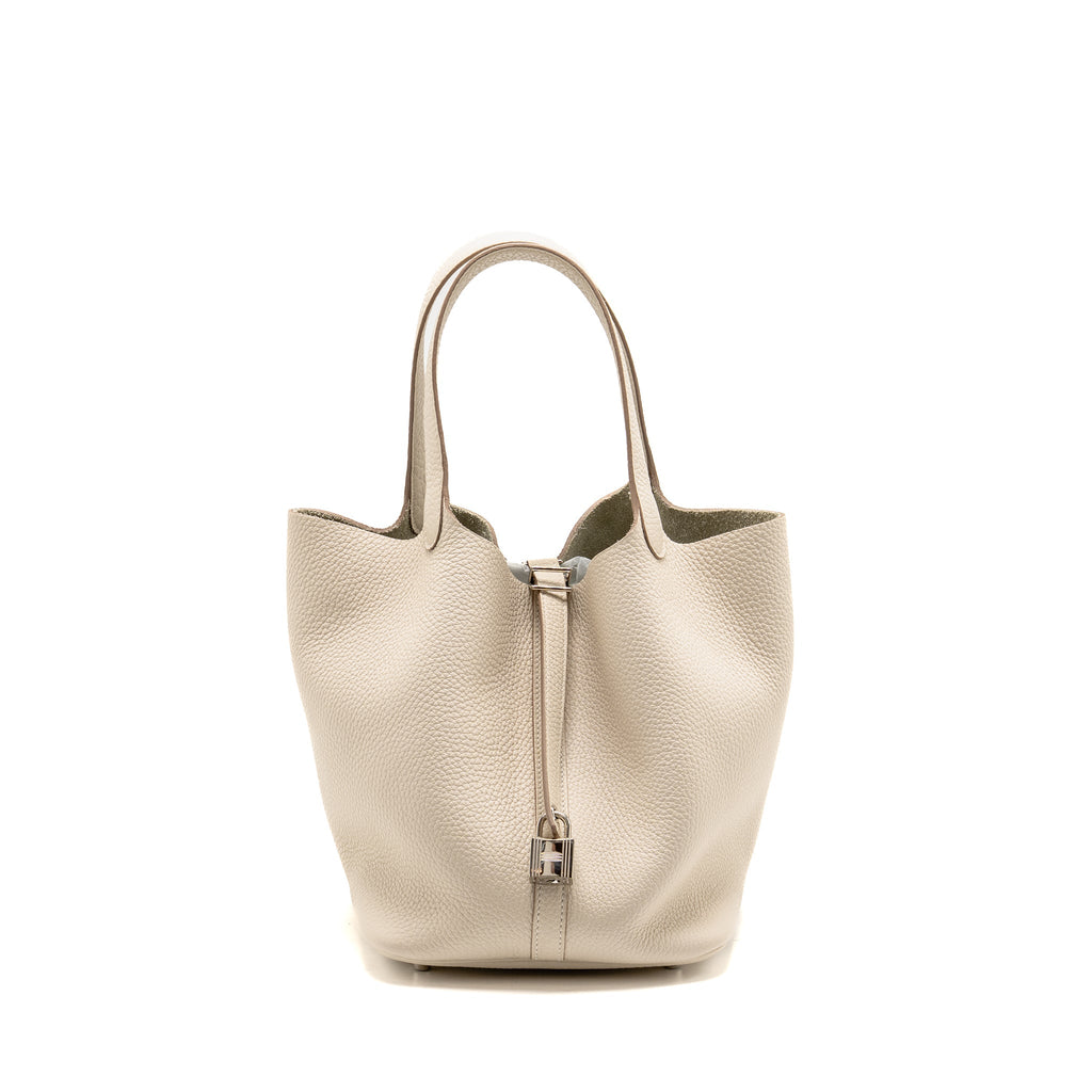Hermes Picotin 22 clemence craie SHW
