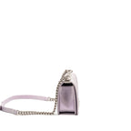 Chanel medium boy bag chevron Lambskin iridescent lilac SHW