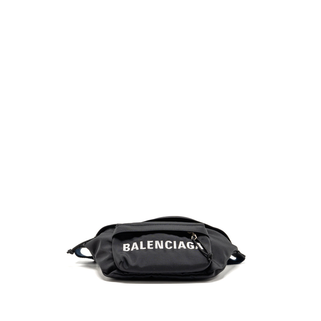 Balenciaga Wheel Belt Bag Nylon Black/Navy SHW