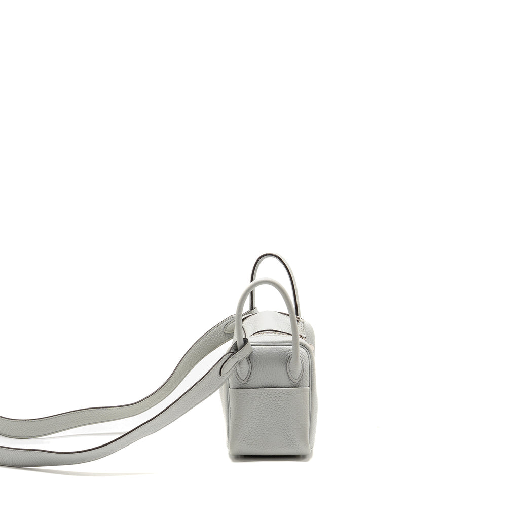 Hermes Mini Lindy Clemence blue pale SHW