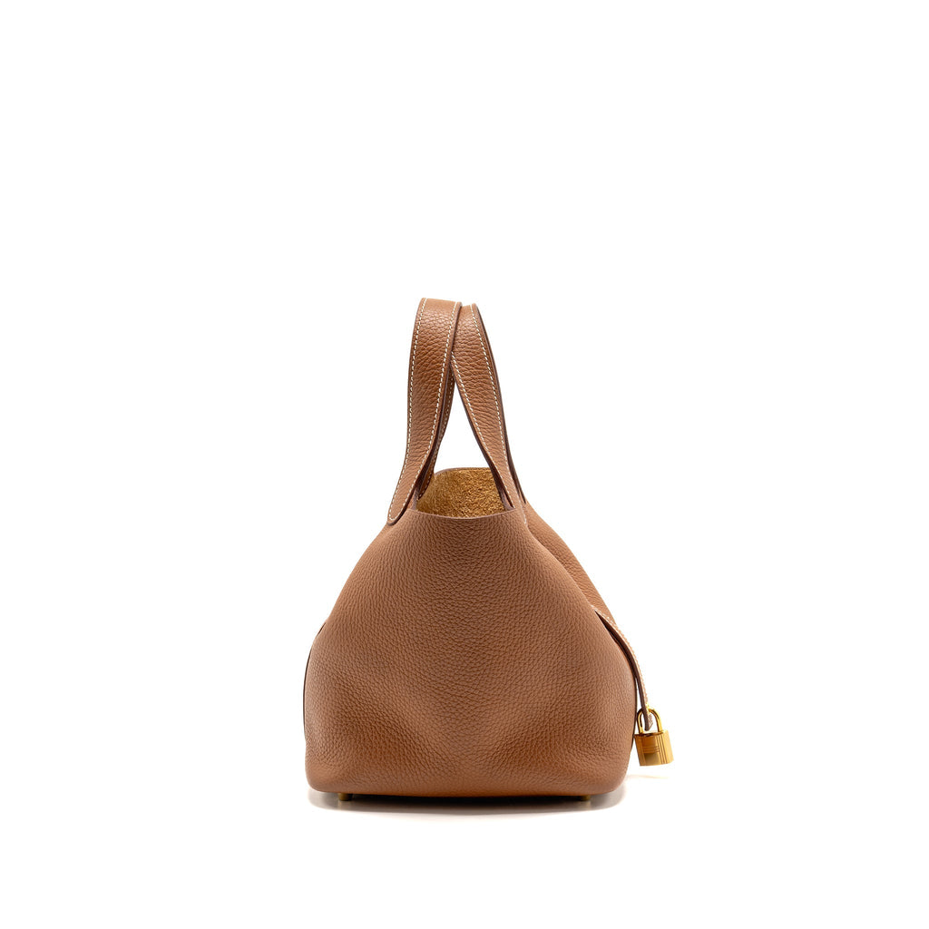 Hermes Picotin 18 Lock Bag Clemence GOLD GHW