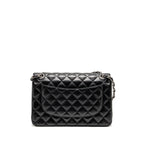 CHANEL JUMBO CLASSIC DOUBLE FLAP BAG LAMBSKIN BLACK SHW