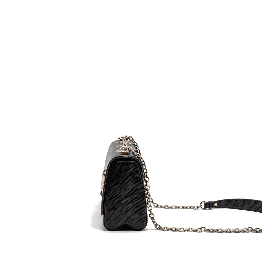 Louis Vuitton Twist MM Limited Edition Flowers Epi Leather Black SHW