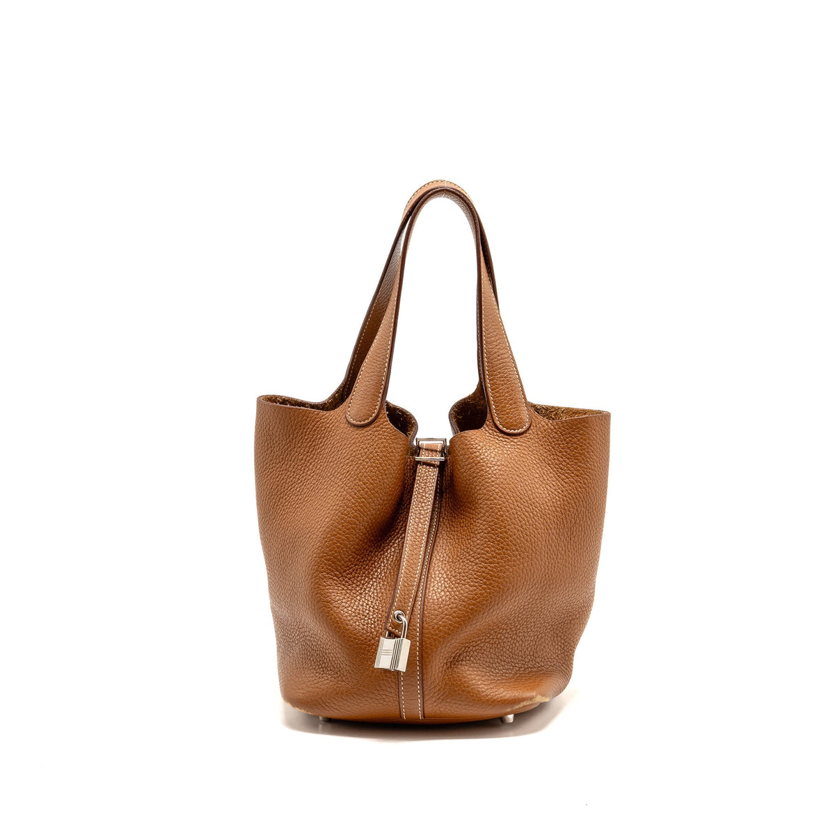 Hermes Picotin 22 Lock Bag Clemence Gold SHW