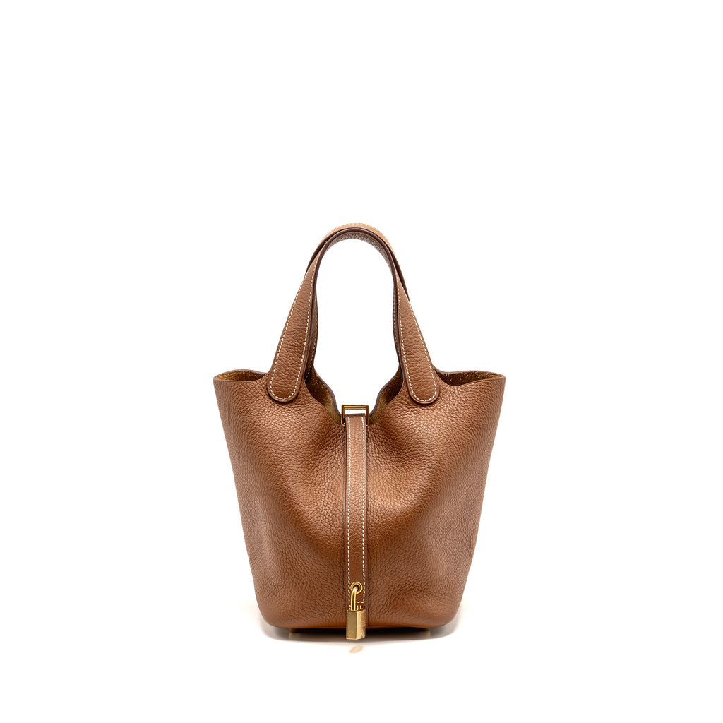 Hermes Picotin 18 Lock Bag Clemence GOLD GHW