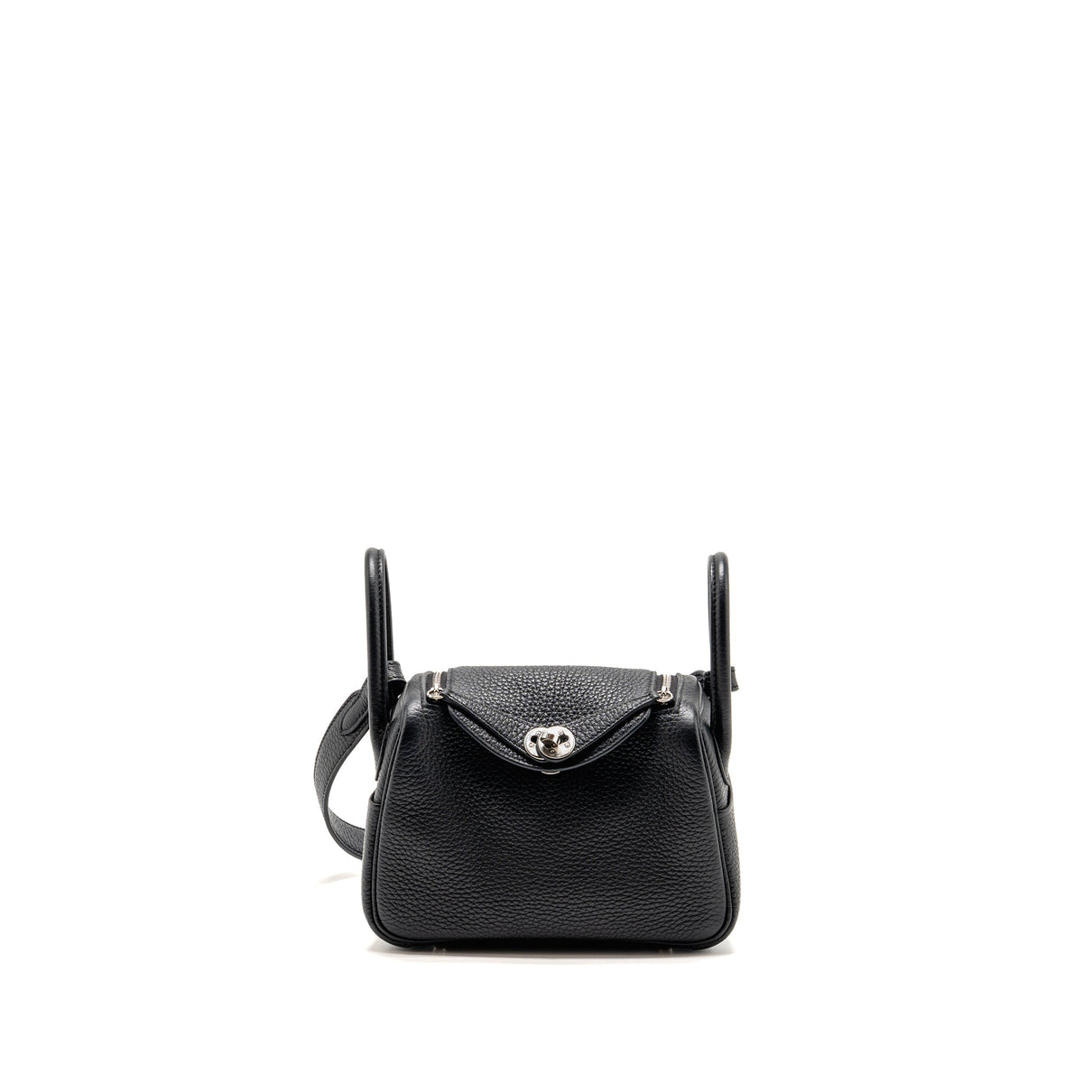 Hermes mini lindy clemence black SHW