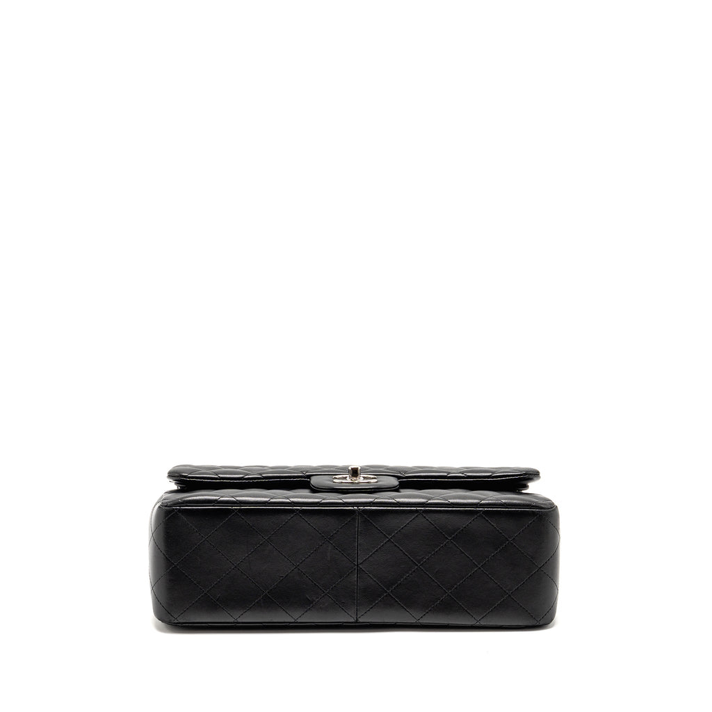 CHANEL JUMBO CLASSIC DOUBLE FLAP BAG LAMBSKIN BLACK SHW