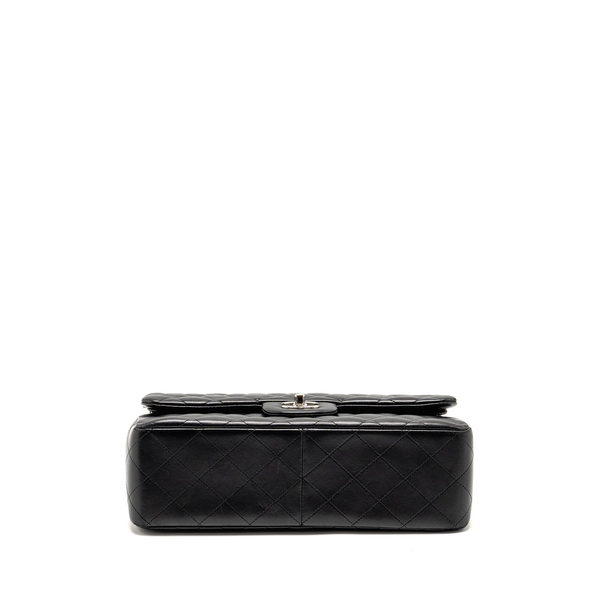 CHANEL JUMBO CLASSIC DOUBLE FLAP BAG LAMBSKIN BLACK SHW