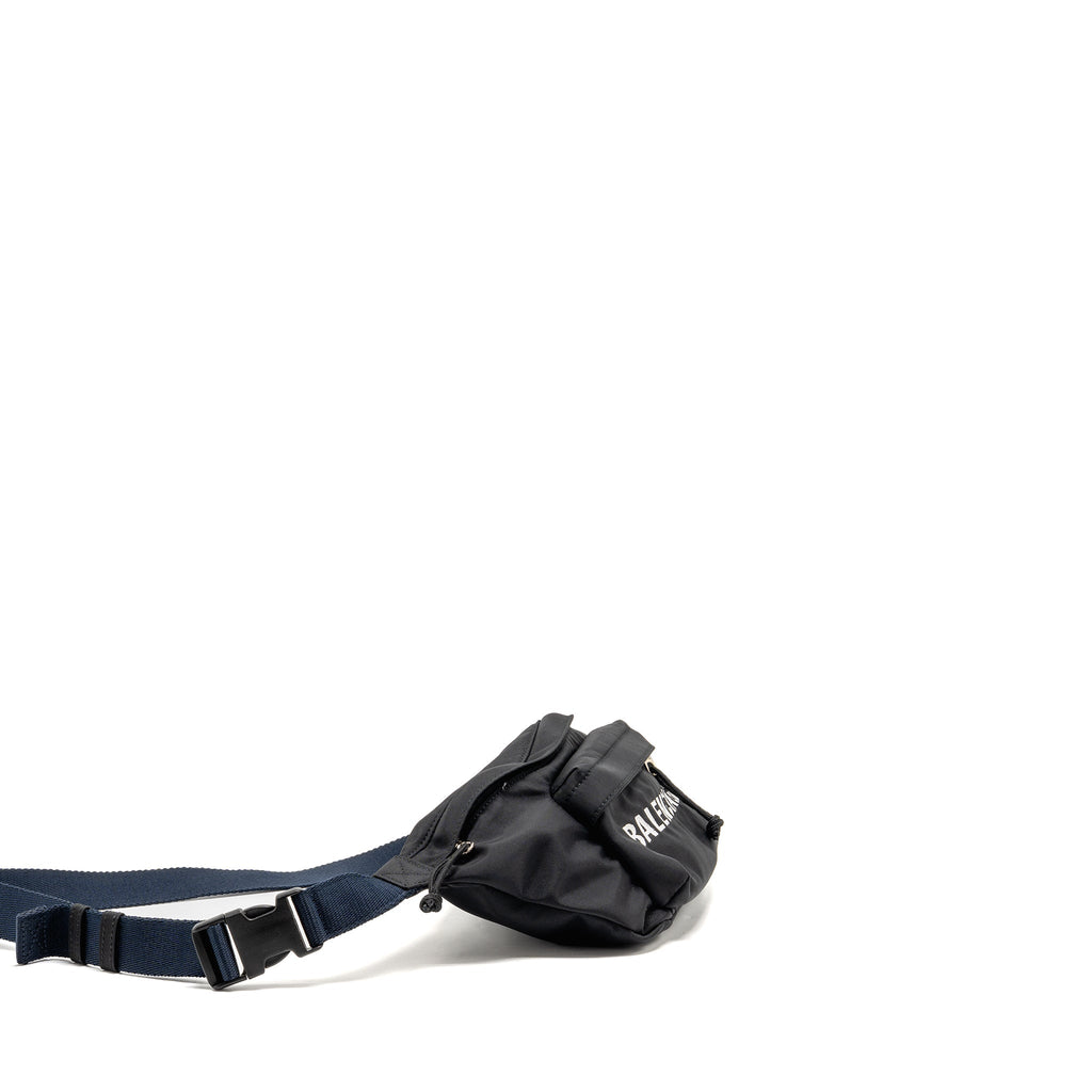 Balenciaga Wheel Belt Bag Nylon Black/Navy SHW