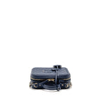 CHANEL CC TOP HANDLE VANITY CASE CAVIAR NAVY BLUE GHW