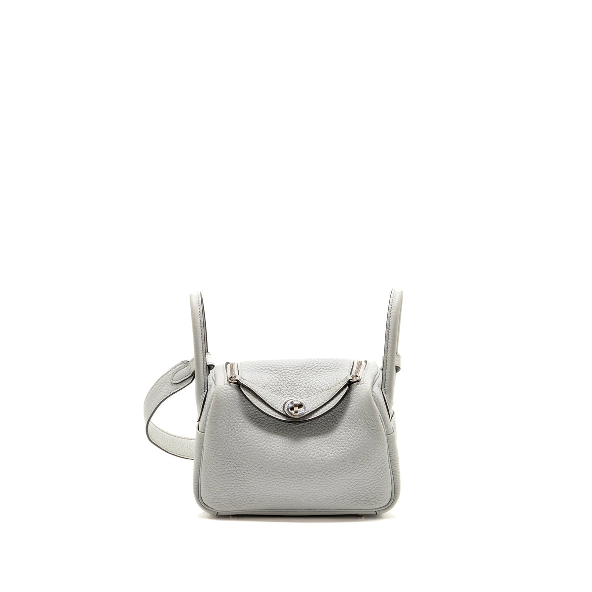 Hermes Mini Lindy Clemence blue pale SHW