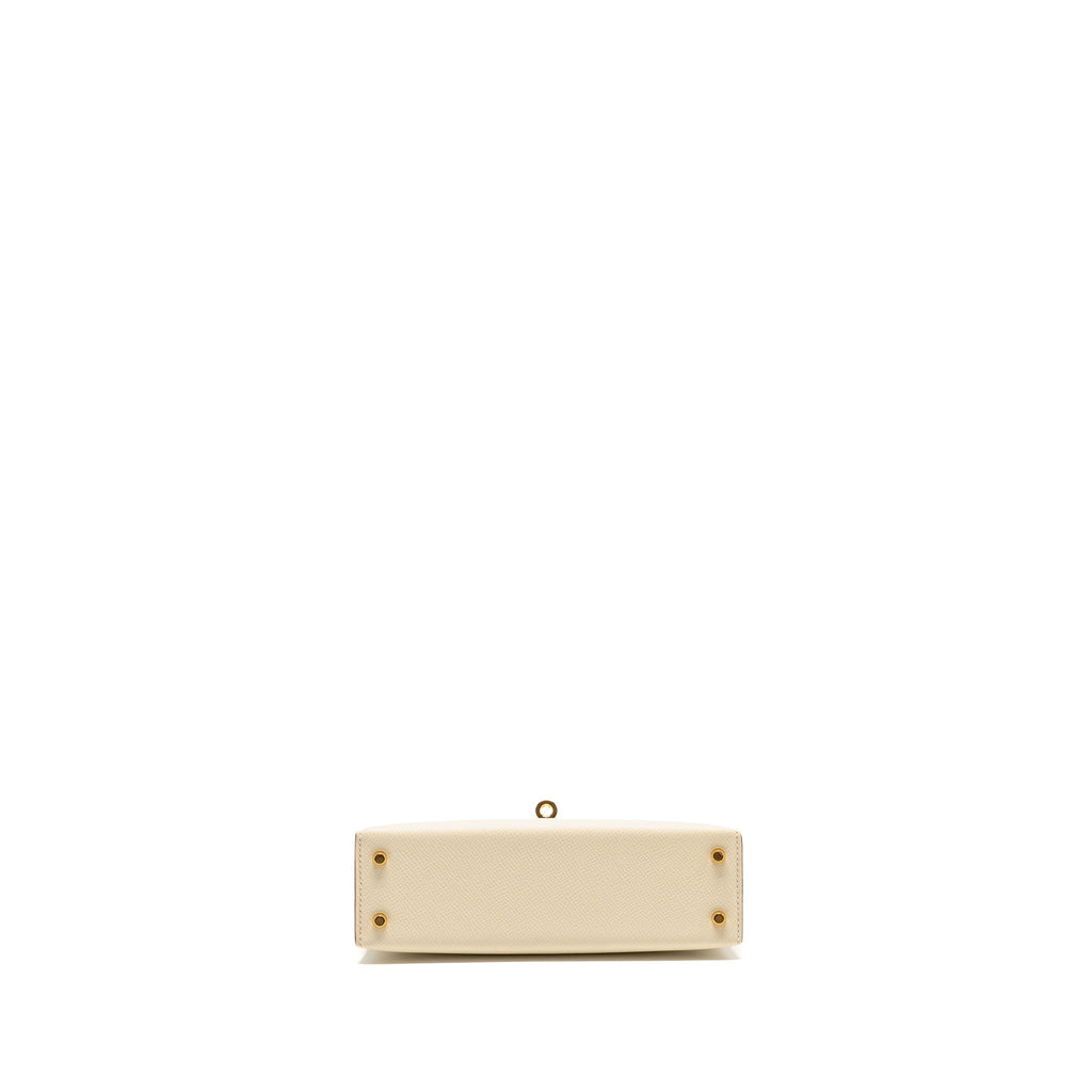 Hermes Mini Kelly II Epsom Nata GHW