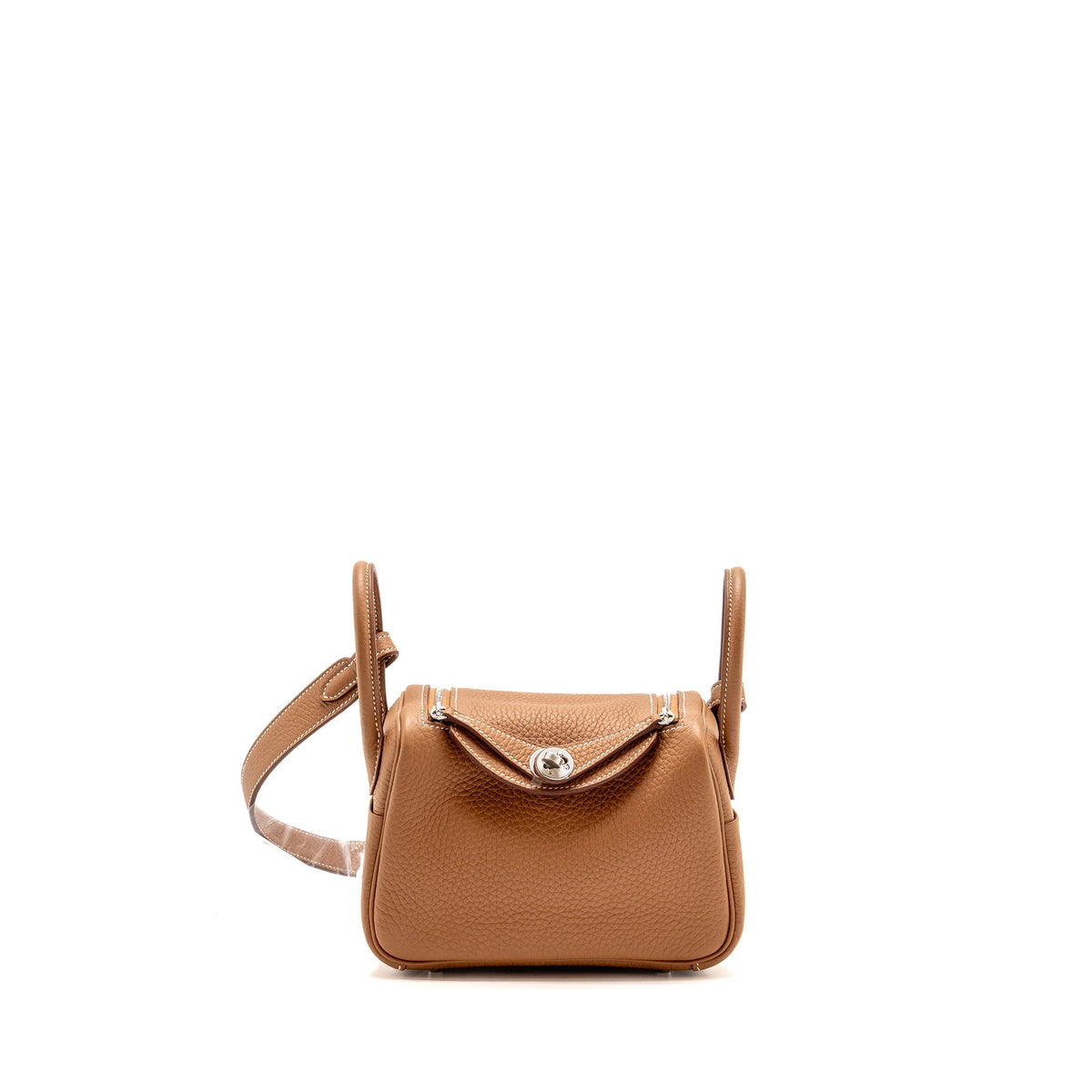 Hermes mini lindy II clemence gold SHW