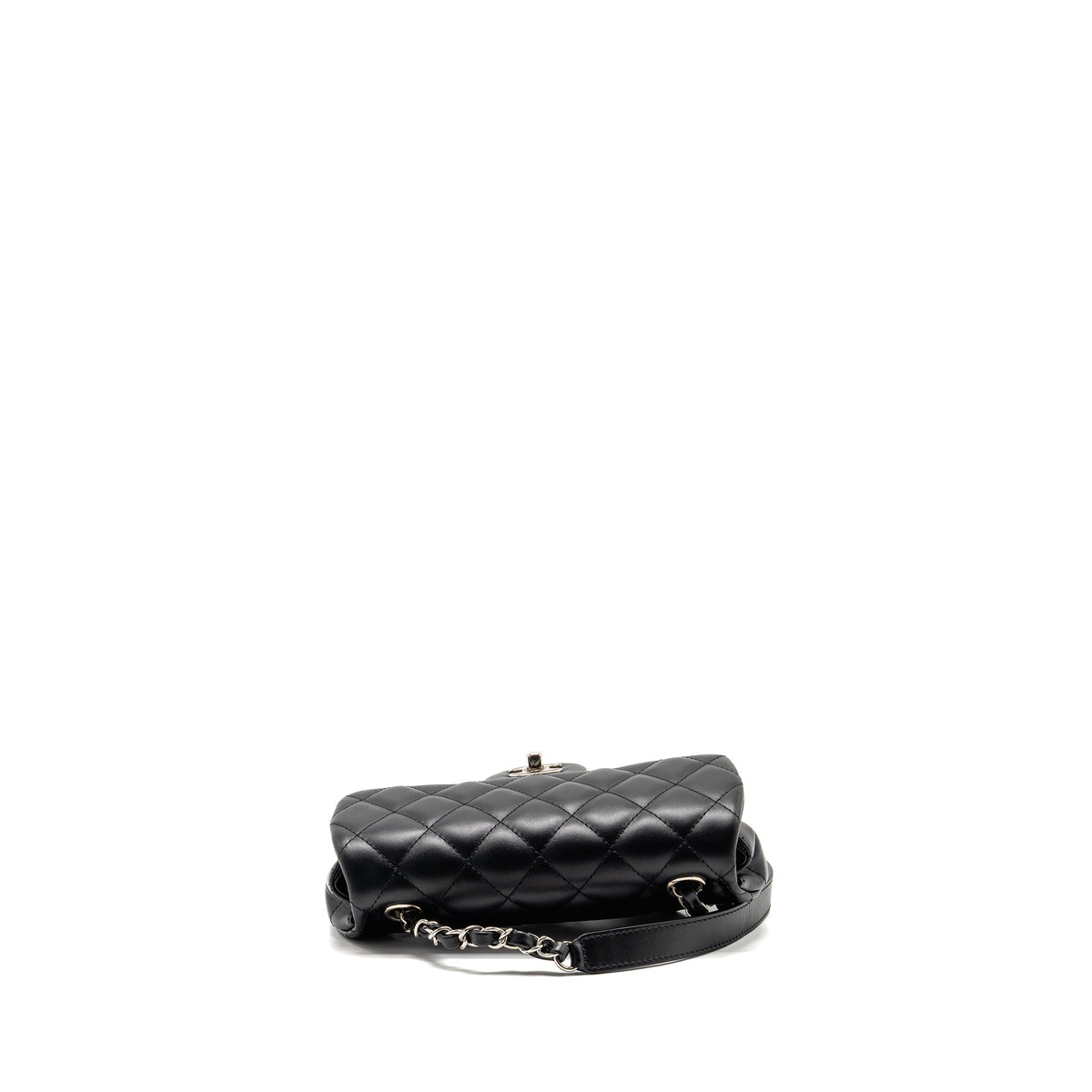 Chanel Uniform CC logo belt/waist bag calfskin black SHW