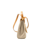 HERMES HERBAG 31 ZIP BAG CANVAS/HUNTER LEATHER BETON/NATUREL SABLE GHW