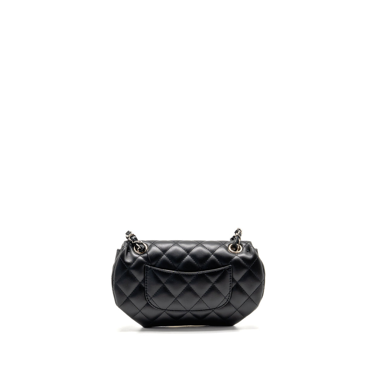 Chanel Uniform CC logo belt/waist bag calfskin black SHW