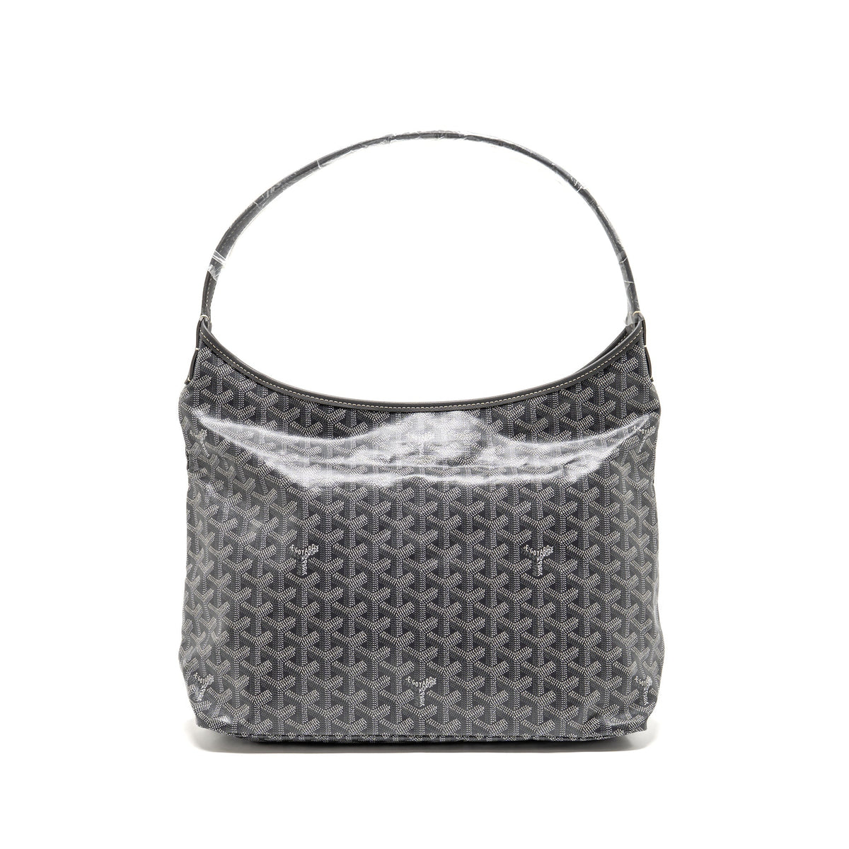 Goyard Hobo Boheme PM Goyard Lucky Clover Goyardine Canvas/Chevroches Calfskin Grey/Light Pink SHW