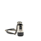 CHANEL SMALL GABRIELLE HOBO BAG AGED CALFSKIN WHITE/BLACK MULTICOLOUR HARDWARE