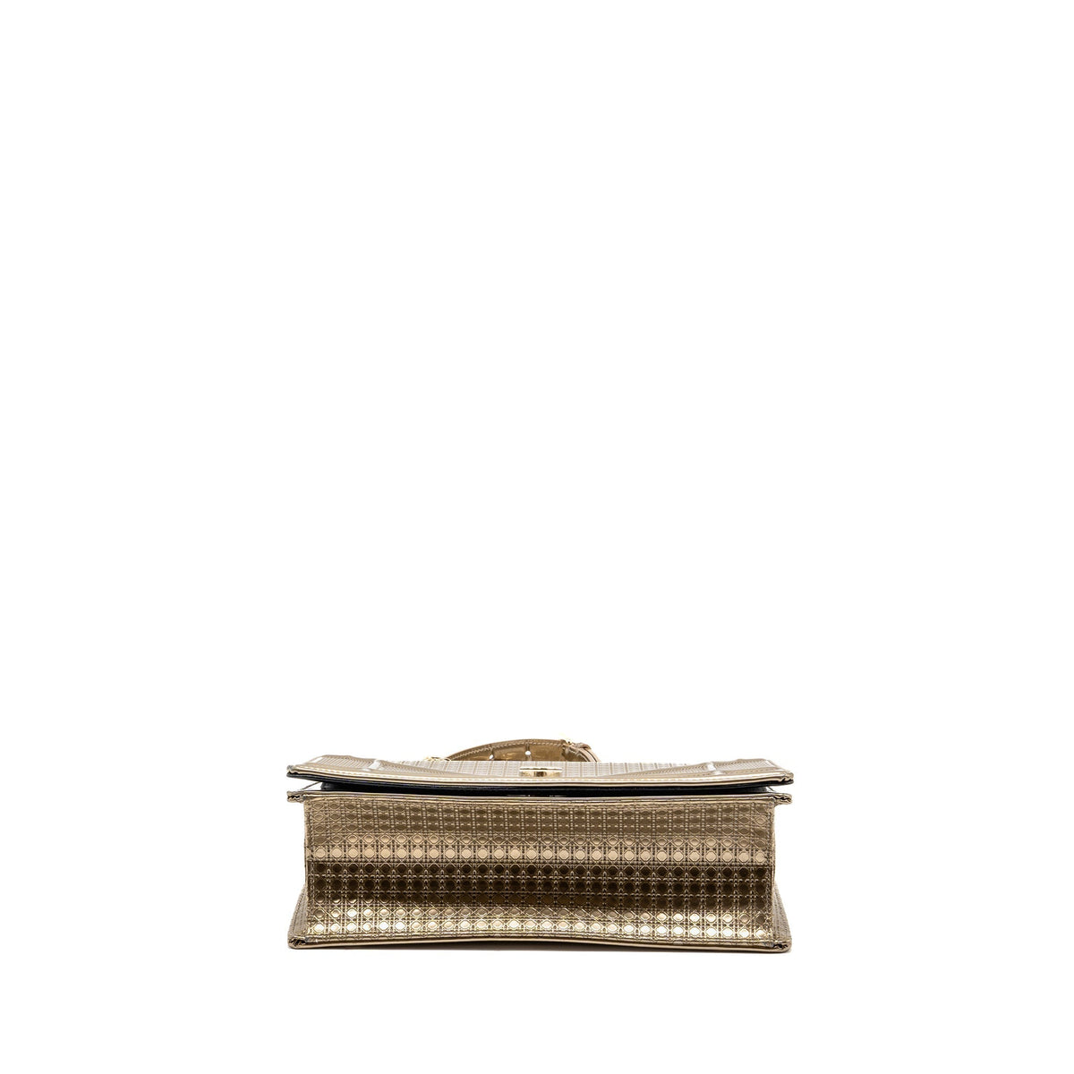 DIOR MEDIUM DIORAMA METALLIC CALFSKIN LIGHT GOLD WITH LGHW