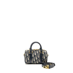 DIOR GROOVE 17 BAG NANO BLUE OBLIQUE CANVAS GHW