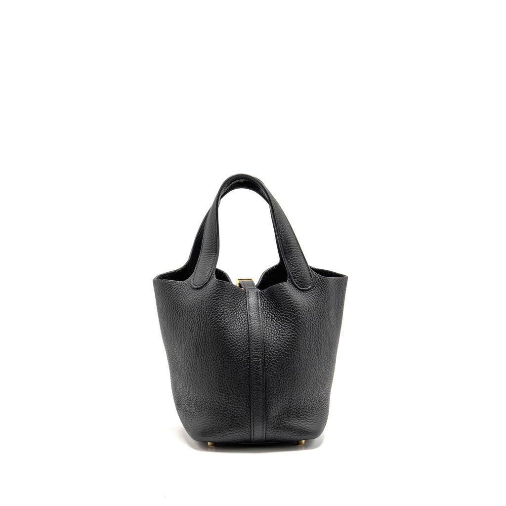 Hermes picotin 18 lock bag clemence black GHW
