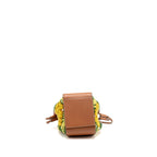 LOEWE X WILLIAM DE MORGAN MINI HAMMOCK FLORAL-EMBROIDERED SHOULDER BAG CALFSKIN TAN/ MULTICOLOUR GHW