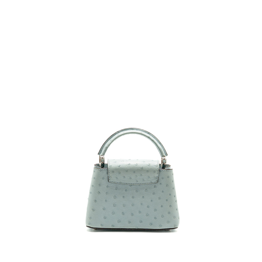 Louis Vuitton Mini Capucines Ostrich Light Blue SHW