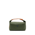 HERMES BRIDE-A-BRAC CASE LARGE MODEL CANVAS DARK GREEN/DARK BLUE/ORANGE SHW