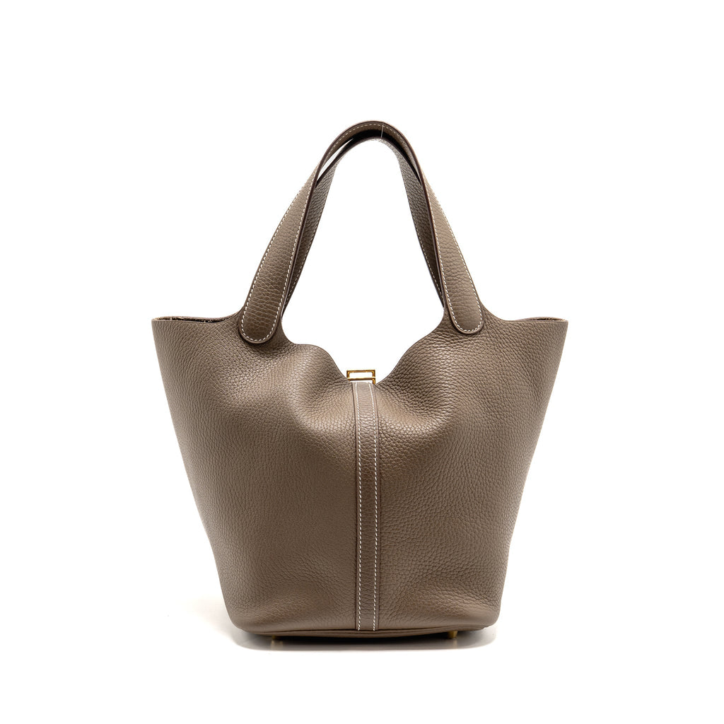 HERMES PICOTIN 22 LOCK BAG CLEMENCE ETOUPE GHW