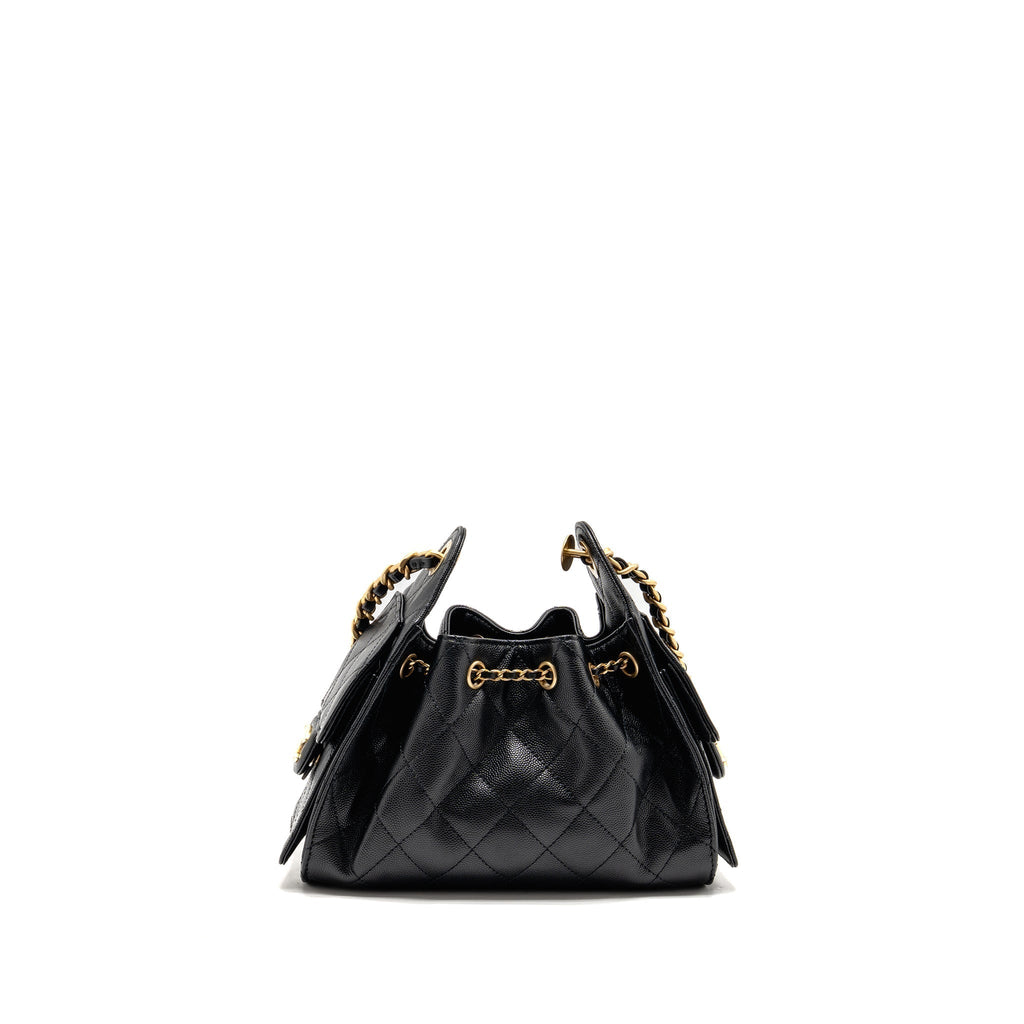 CHANEL MINI 25 BAG CAVIAR BLACK GHW (MICROCHIP)
