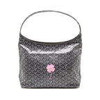 Goyard Hobo Boheme PM Goyard Lucky Clover Goyardine Canvas/Chevroches Calfskin Grey/Light Pink SHW