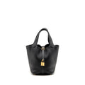 HERMES PICOTIN 18 LOCK BAG CLEMENCE BLACK GHW