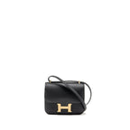 Hermes Mini Constance Epsom Black Brushed GHW