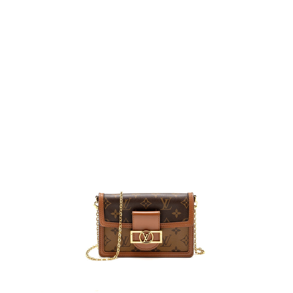 Louis Vuitton Dauphine Chain Wallet Monogram Canvas GHW