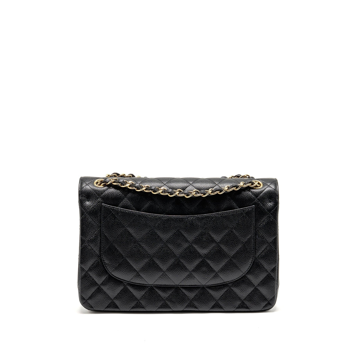 CHANEL JUMBO CLASSIC DOUBLE FLAP BAG CAVIAR BLACK GHW