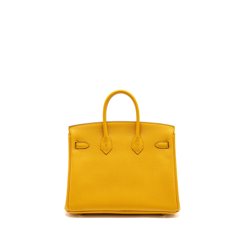 Hermes Birkin 25 Togo 9D Jaune Amber GHW