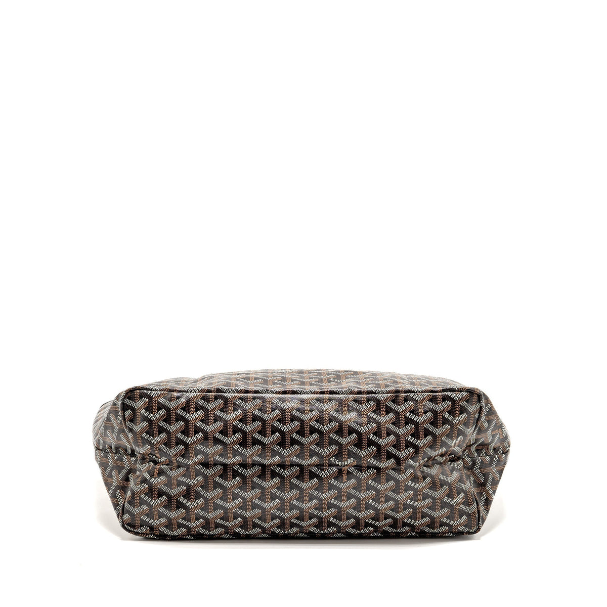 GOYARD SAINT LOUIS PM TOTE GOYARDINE CANVAS/CALFSKIN BLACK SHW