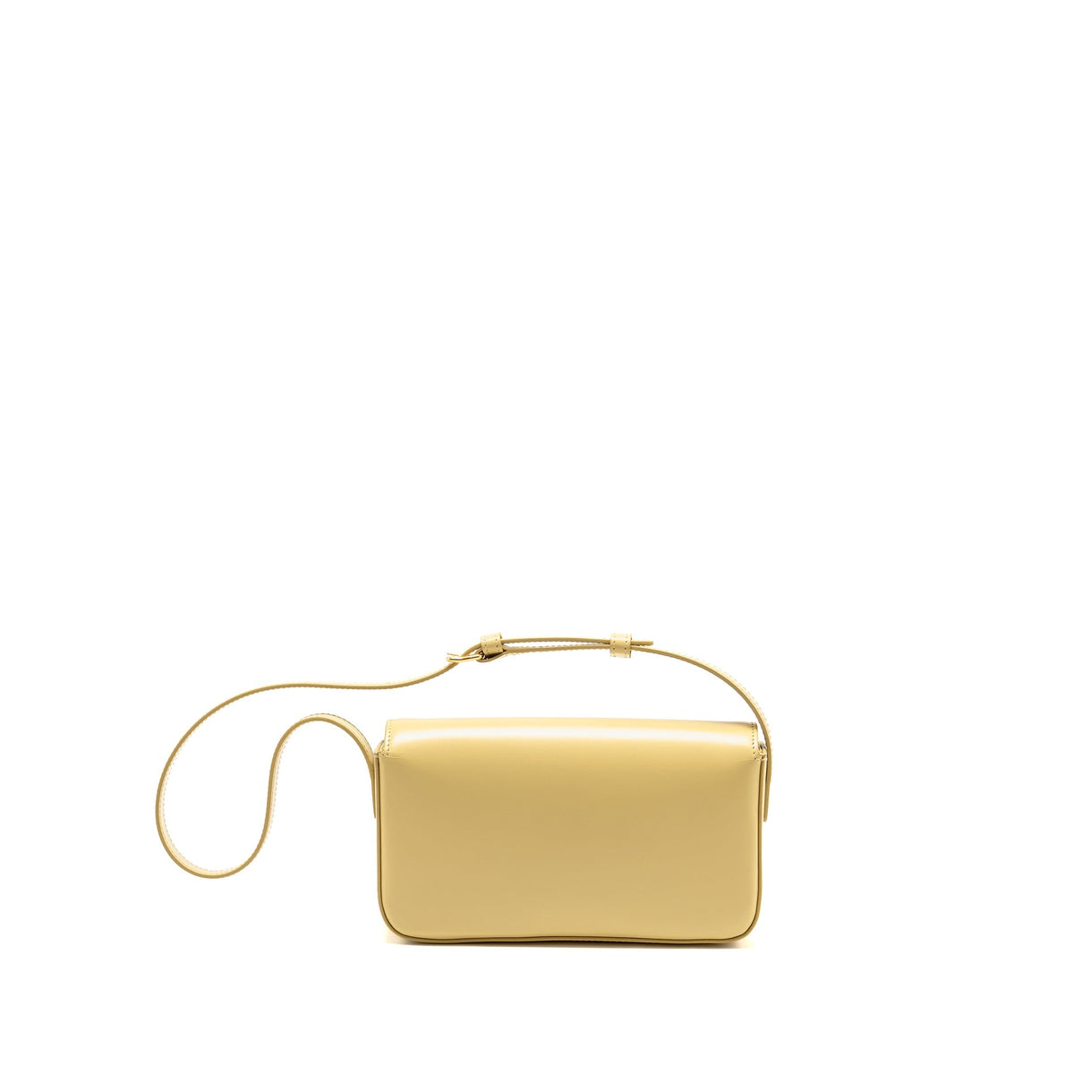 Celine Claude Triomphe Bag Shiny Calfskin Light Yellow GHW