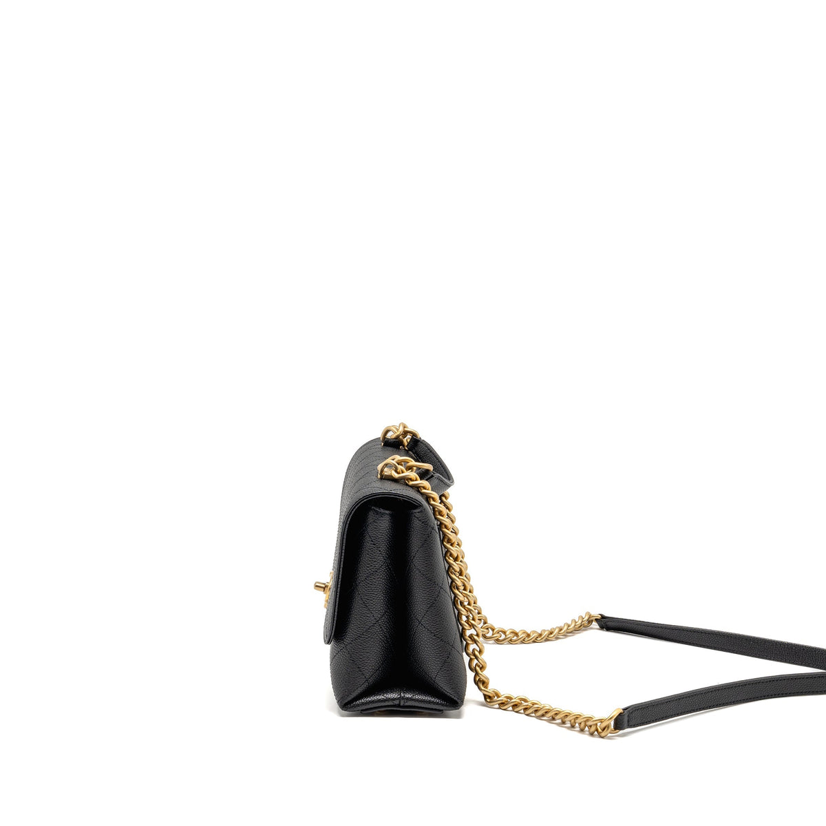 Chanel 20K CC Flap Bag with Handle Caviar Black GHW