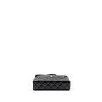 CHANEL 25B CC TOP HANDLE VANITY WITH CHAIN LAMBSKIN BLACK LGHW (MICROCHIP)