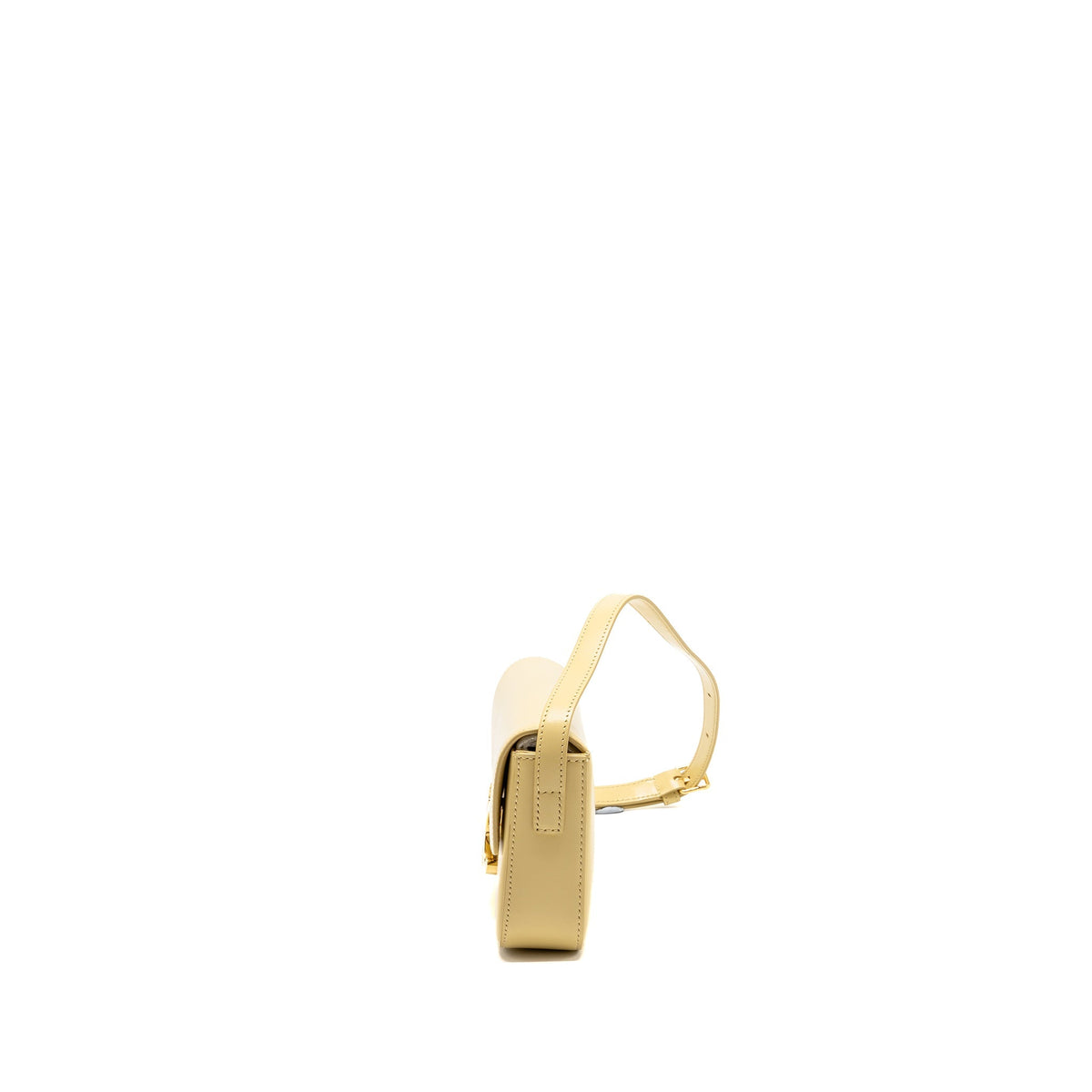 Celine Claude Triomphe Bag Shiny Calfskin Light Yellow GHW