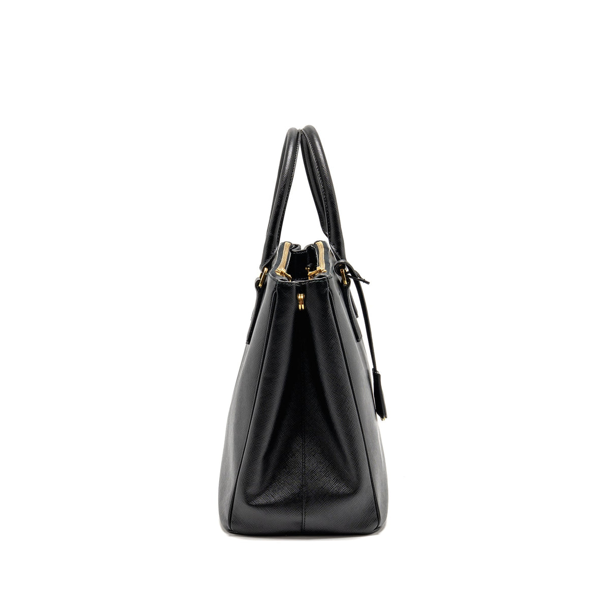 PRADA LARGE SAFFIANO TOTE BAG LEATHER BLACK GHW