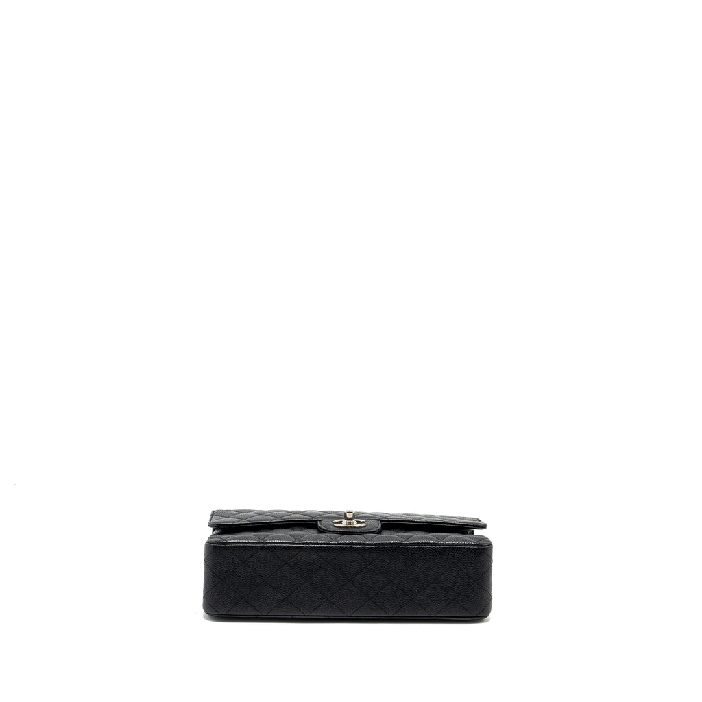 CHANEL MEDIUM CLASSIC DOUBLE FLAP BAG CAVIAR BLACK SHW