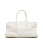 HERMES SHOULDER BIRKIN CLEMENCE BLANC SHW