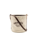 Hermes Sac De Pansage Toile Grooming Bucket Bag Canvas Craie/Gold SHW