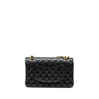 CHANEL MEDIUM CLASSIC DOUBLE FLAP BAG CAVIAR BLACK GHW (MICROCHIP)