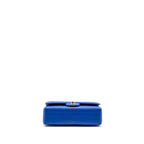 CHANEL SMALL CLASSIC DOUBLE FLAP BAG CHEVRON CAVIAR BLUE LGHW