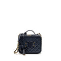 Chanel Medium CC Filigree Vanity Case Caviar Navy GHW