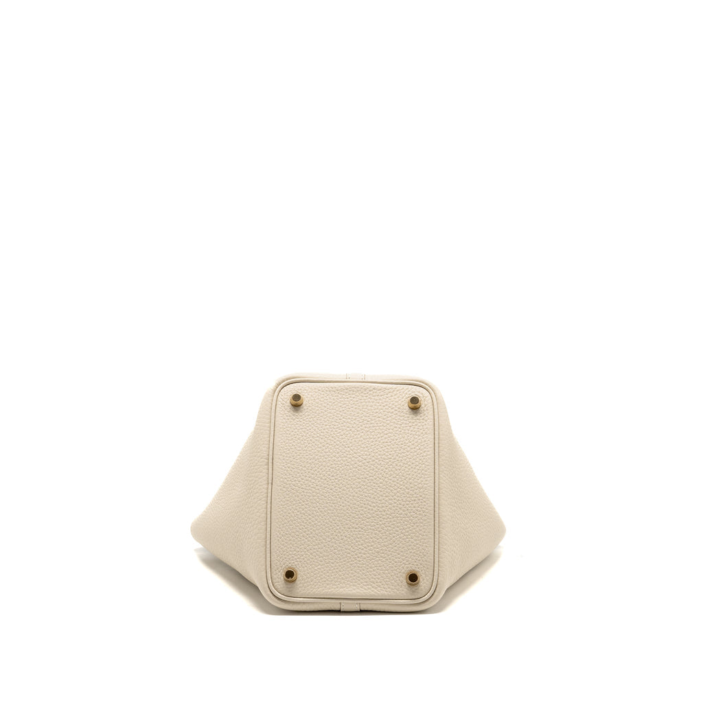 Hermes Picotin 18 Lock Bag Clemence Craie GHW