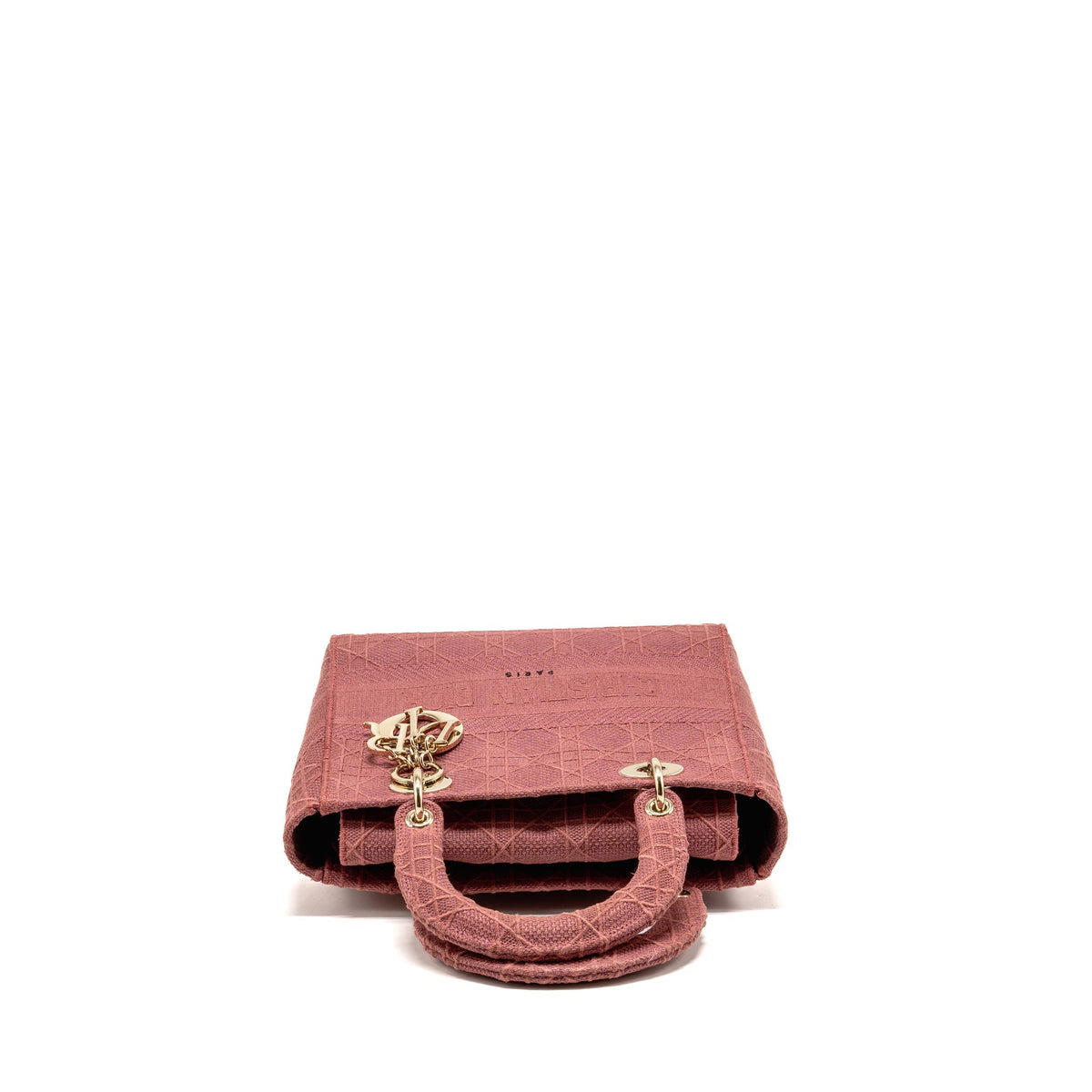 Dior medium Lady D-lite bag embroidery canvas pink LGHW